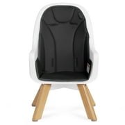 Evolur Zoodle 2-in-1 High Chair Booster Feeding Chair with Modern Design, Black
