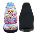 thumbnail image 6 of XYZCANDO 2 pcs Car Seat Covers for Front Seat Front Seat Cover Waterproof Breathable, Vehicle Sedan Auto Car Front Seat Covers, Puppy Flower Design, 6 of 10