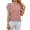 Pink, variant on Dressy Casual Tops for Women Petal Short Sleeve Blouses Scoop Neck Pleated Work T-Shirts