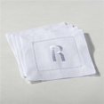 thumbnail image 1 of Saro Lifestyle 023R.W6S Lettre Monogrammée R Coaster&44; Blanc - Lot de 4, 1 of 1