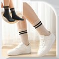 thumbnail image 2 of 8 Pairs Womens Crew Socks Striped Women Sports Crew Socks, Size 6-8, 2 of 7