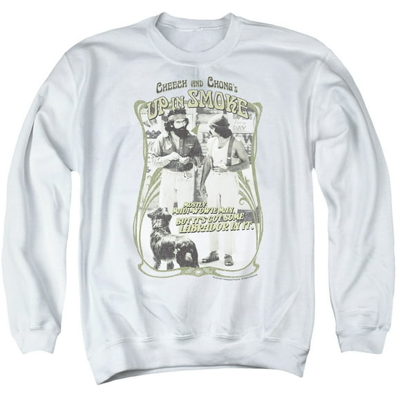 Up Inoke Labrador Adult Crewneck Sweatshirt White