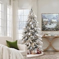 thumbnail image 4 of 6.5Ft Pre-Lit Flocked Sweeping Branches Artificial Christmas Tree with Stand, 4 of 10