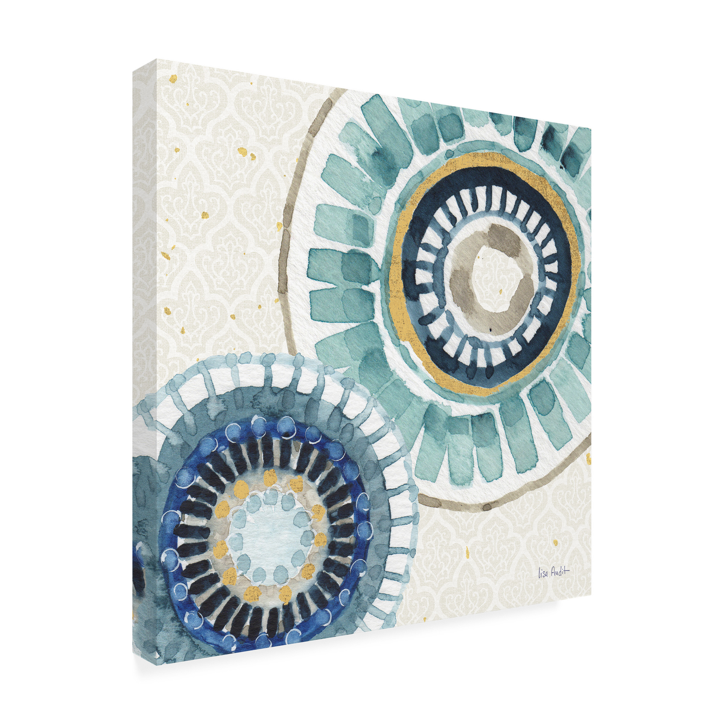 Trademark Fine Art "Indigold XV" Canvas Art by Lisa Audit