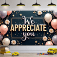 thumbnail image 2 of Decorative Design Appreciation Banner Festive Thank You Banner for Employee Recognition Office Event Indoor Celebration, 2 of 9