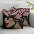 thumbnail image 3 of Fenyluxe Watercolor Floral Throw Pillow Cover Floral Boss Lady  Decorative Pillow Case Cushion Cover Home Sofa Decor White, 3 of 5