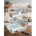thumbnail image 4 of Lot de 2 Plats Électriques Anti-Frottement 9 QT à Température Réglable, Réchauffe-Nourriture à Dessus Roulé avec Poêle Pleine Grandeur, Serveurs et Réchauffe-Buffets en Acier Inoxydable, Réchauffe-Nourriture à Affichage de Température avec Couvercle Transparent pour Fêtes, 4 of 8
