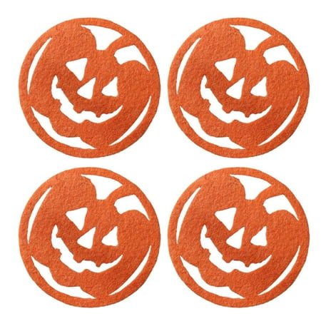 

Fovolat 4 Pieces Halloween Coasters Pumpkin Black Cat Bat Drink Coasters for Halloween Themed Parties Office Tabletop Protection Mat for Glass Cup Bottle Soup Bowl Kitchen Supplies for Home benchmark