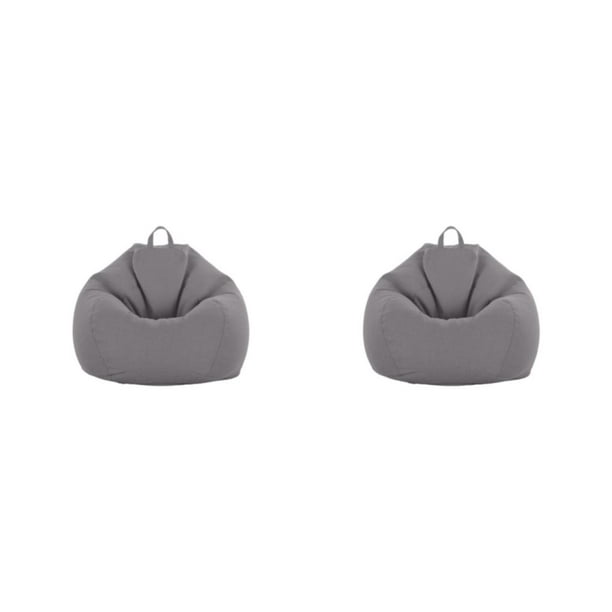 Matsuzay Elegante bolso para silla - Almacenamiento conveniente para sillas favoritas Funda para silla Sala de estar Puff Sofá Lazy Sofa gris oscuro 2Conjunto