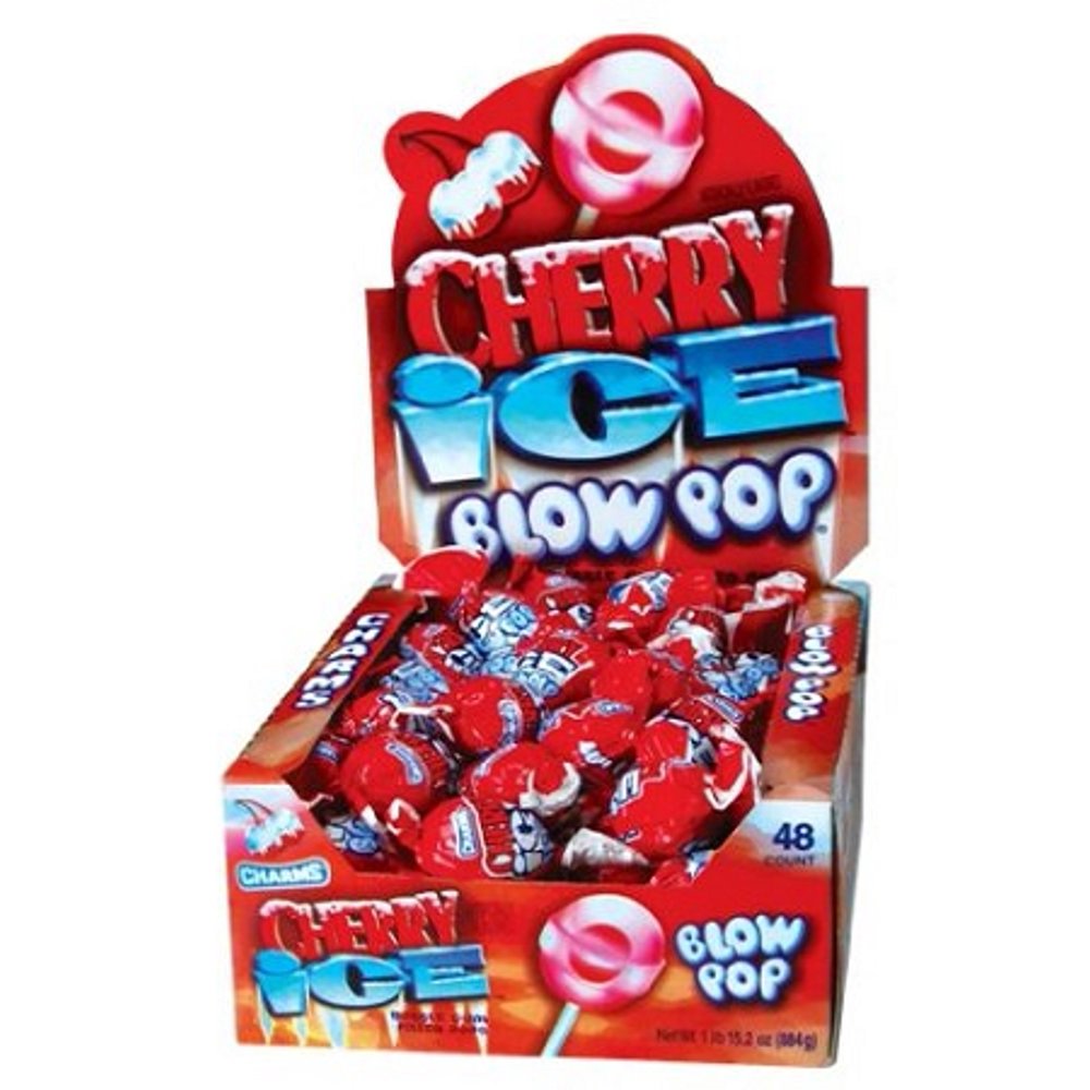 Charms Cherry Ice Blow Pops, (48 Pack)
