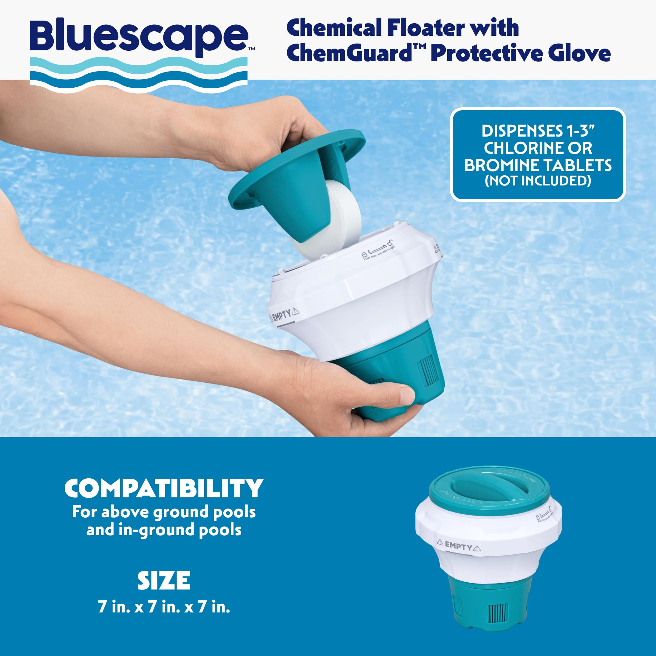 Bluescape Chemical Floater with ChemGuard Protective Glove, 1 pack