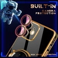 thumbnail image 4 of for iPhone 11 Case Astronaut Cute Girls Women Girly Unique Black Phone Cases with Hidden Stand Kickstand 6D Design with Camera Lens Protector Cover for iPhone 11 6.1'', 4 of 11