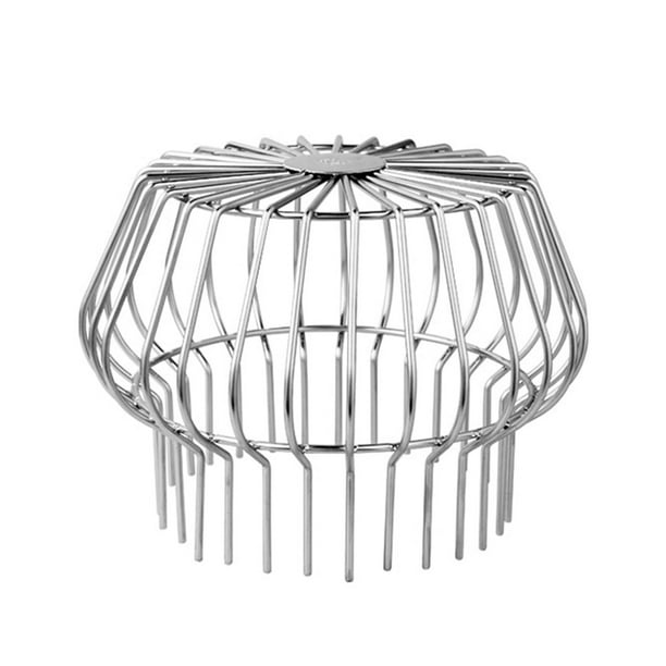 Protector de canalón de acero inoxidable, protector de tubo de drenaje, accesorios de tubería de drenaje, colador de drenaje redondo, colador de