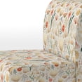 thumbnail image 4 of Designart "Sketching Tropical Seashells II" Beige Coastal Upholstered Accent Chair - Nautical & Coastal Arm Chair For Living Room, 4 of 5
