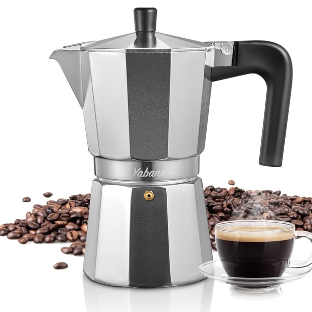 Cafetera espresso Yabano de 9 tazas, moka para gas y eléctrica