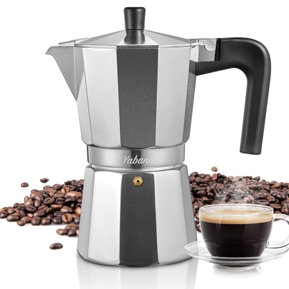 Cafetera espresso Yabano de 9 tazas, moka para gas y eléctrica