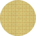 thumbnail image 1 of Ahgly Company Indoor Round Patterned Bold Yellow Area Rugs, 5' Round, 1 of 1