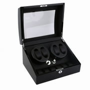 Quiet Automatic Rotation 4+6 Watch Winder Case Display Box Luxury Storage Holder Organizer Case Perfect Gift