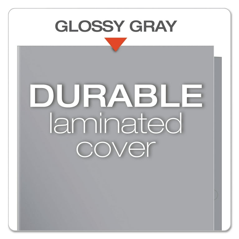High Gloss Laminated Paperboard Folder, 100-Sheet Capacity, 11 x 8.5, Gray, 25/Box High Gloss Laminated Paperboard Folder, 100-Sheet Capacity, 11 x 8.5, Gray, 25/Box