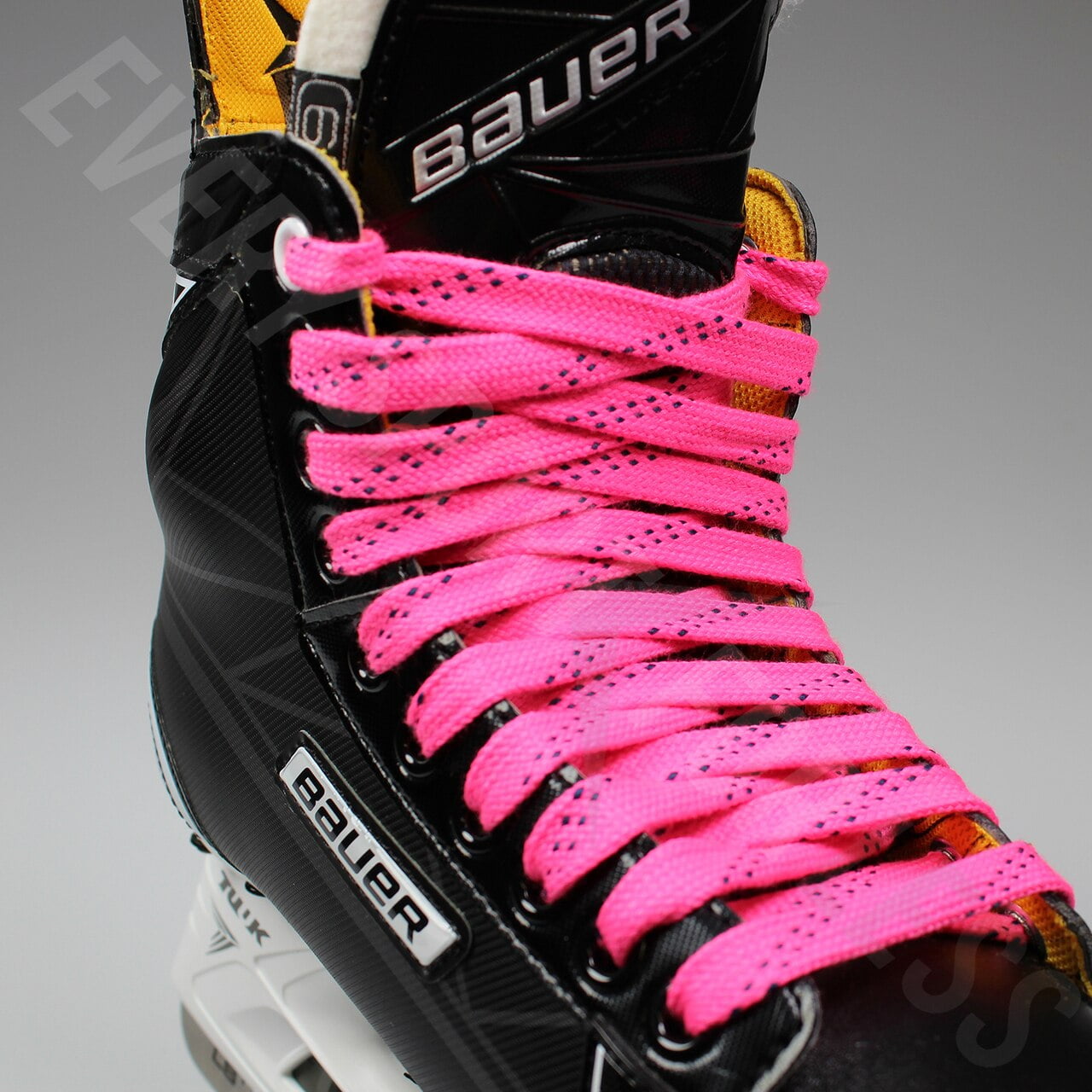 Color, Size Choice Elite Hockey PRO-X7 Wide Molded Tip Cotton Hockey Skate Laces 