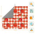 thumbnail image 2 of Goofa Dish Drying Mat Super Absorbent Drying Mat Large Dish Drying Mats for Kitchen Counter Easy Clean Dish Mat Kitchen Drying Mat 16" x 18" ( Tomatoes And Chili ), 2 of 6