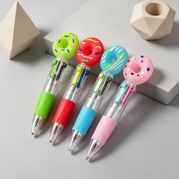 Students Adorable 4-in-1 Colored Pens for Stationery Prizes Cute Multicolor Writing