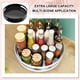 thumbnail image 3 of Matsuzay Estante giratorio para sal, especias, bebidas, bebidas, plataforma giratoria, almacenamiento de cosméticos, organizador Cocina y Comedor Negro Grande, 3 of 6