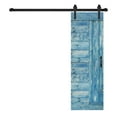 thumbnail image 4 of L Series 30in. X 84in. Worn Navy Finished DIY Knotty Pine Wood Sliding Barn Door With Hardware Kit, 4 of 4