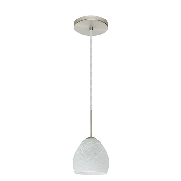 Besa Lighting - Bolla-One Light Cord Pendant with Flat Canopy-5.88 Inches Wide