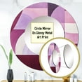 thumbnail image 3 of Designart "Abstract Shapes With Mauve Motion" Abstract Shapes Purple Large Round Mirror - Round Bedroom Mirror Wall Decor - Modern Round Printed Mirror - 36" x 36", 3 of 6