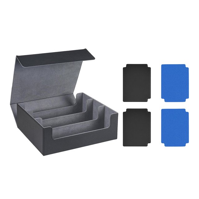 Estuche para cartas de 1800 cartas, protector de cartas, funda para cartas, caja para naipes Tarjetero gris negro
