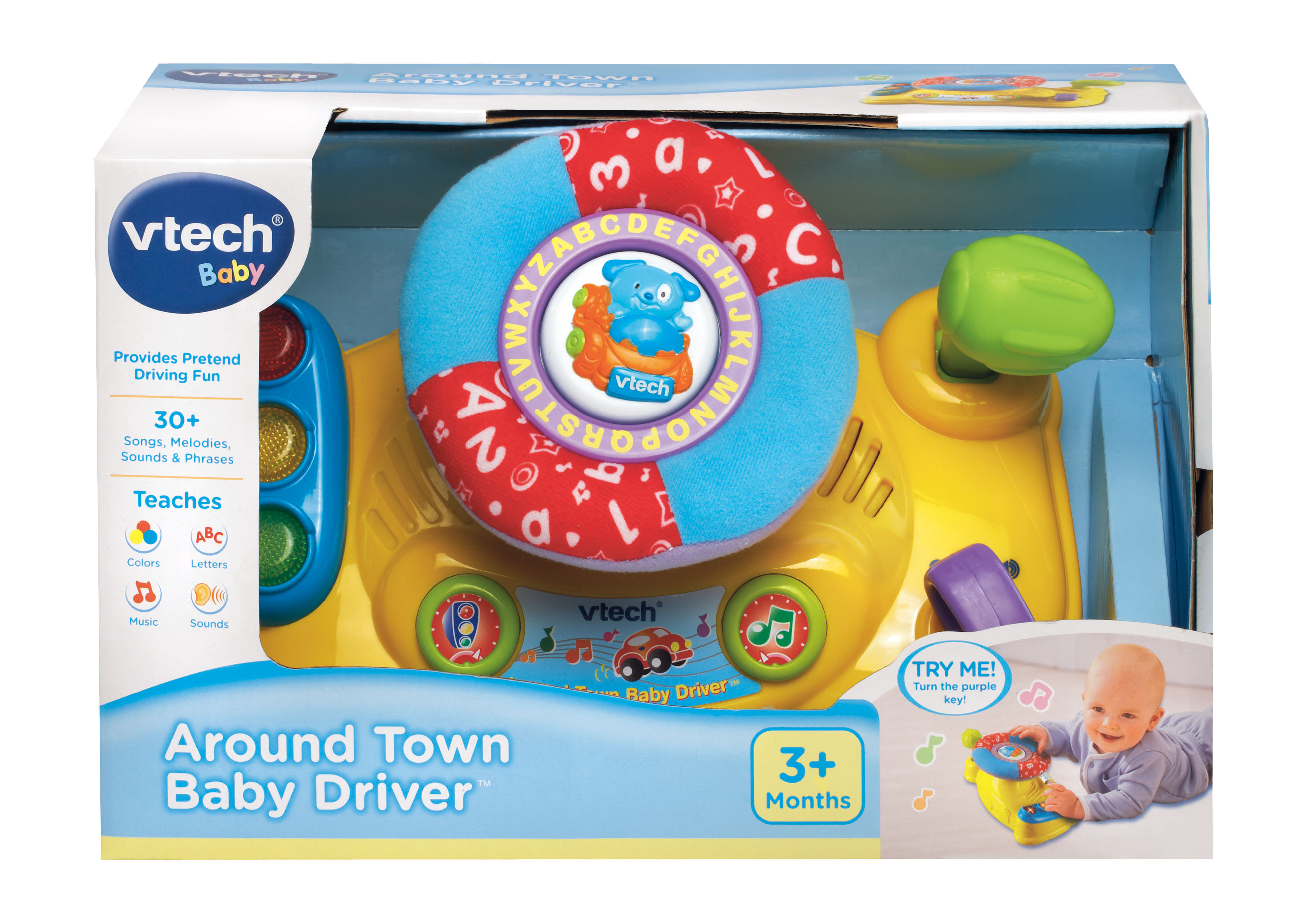 VTech Around Town Baby Driver With Turning Wheel and Gear Shifter - image 5 of 7
