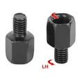 thumbnail image 4 of 2pcs 10mm LH to 8mm LH Black Metal Motorcycle Rearview Mirrors Adapter Bolt Screw, 4 of 6