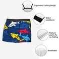 thumbnail image 6 of Kll Cartoon Shark Men'S Cotton Boxer Briefs Underwear-Small, 6 of 9