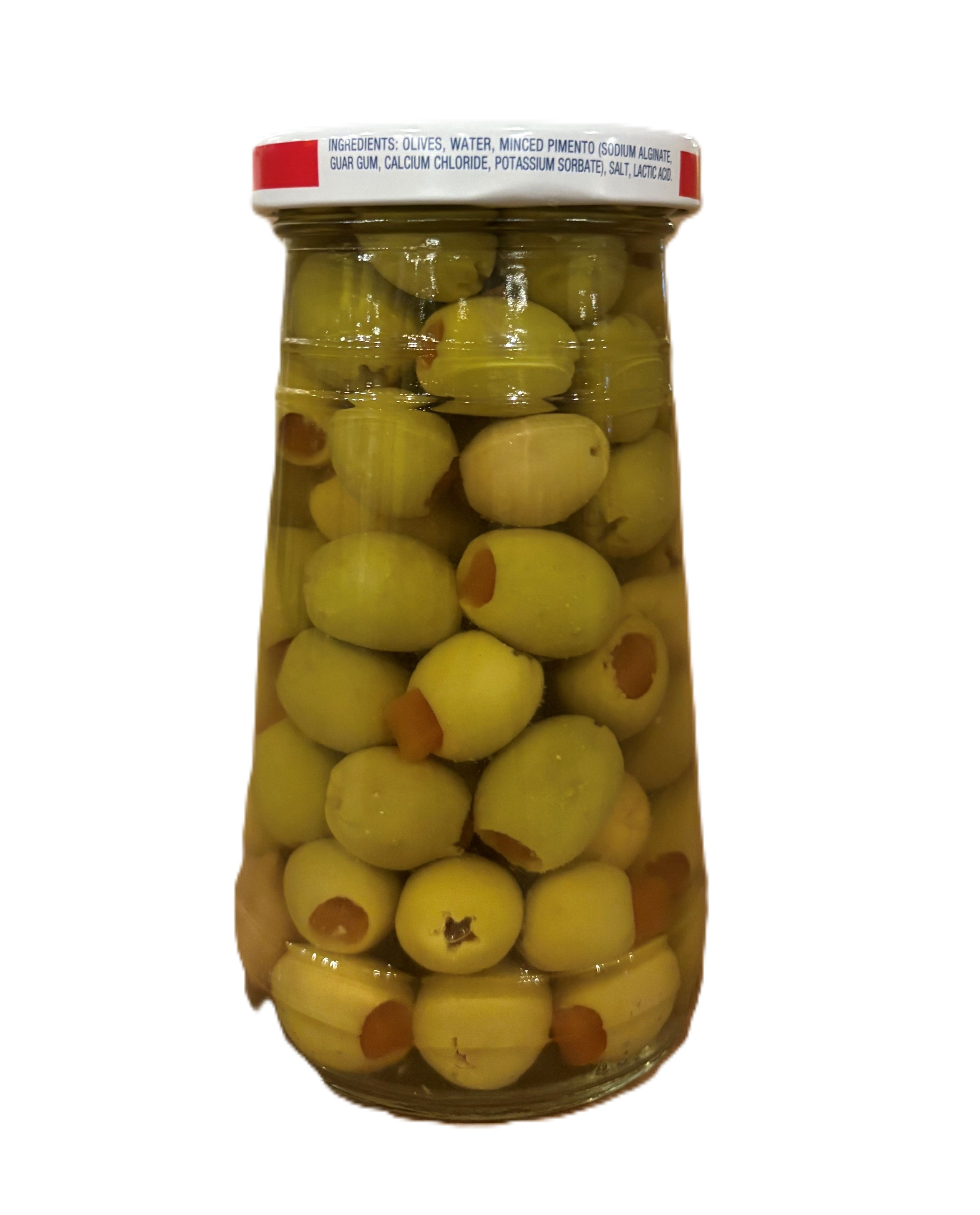 Bell-View Pimento Stuffed Green Manzanilla Olives, 5.75 oz Glass Jar, Kosher