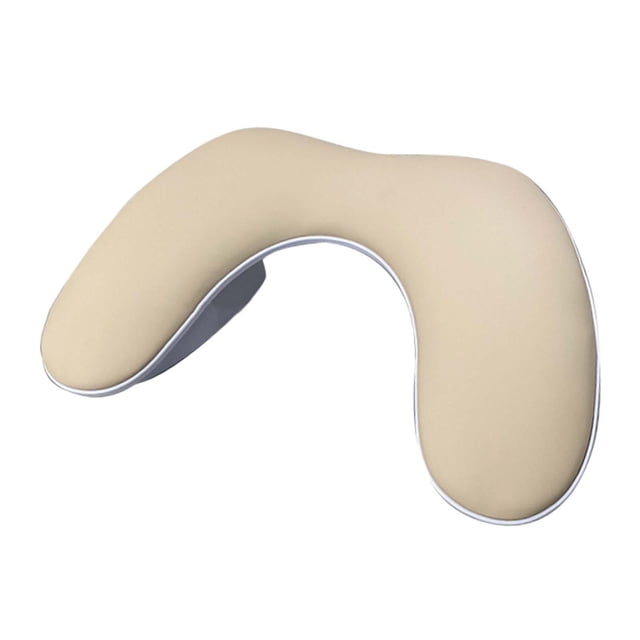 Reposabrazos para uñas Jinwen Reposamanos portátil para manicura color del té con leche 46,5 cm x 31 cm x 17,5 cm