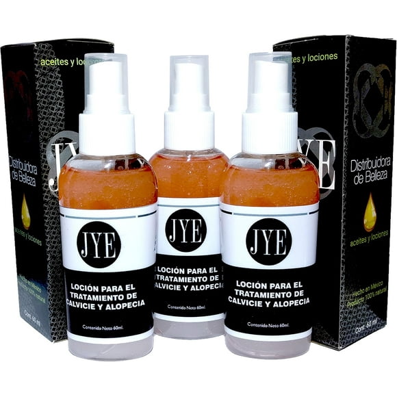 3 Lociones para Tratamiento de Calvicie JYE Loción completamente Natural auxiliar en el tratamiento de calvicie