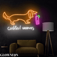 thumbnail image 3 of Glowneon Cocktail Weenies Led Sign, Dachshund Drink Cocktail Wall Art, 3 of 5