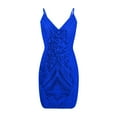 thumbnail image 4 of Sparkly Short Tight Homecoming Dresses For Teens Lace Sequin Spaghetti Straps Prom Gowns, 4 of 5