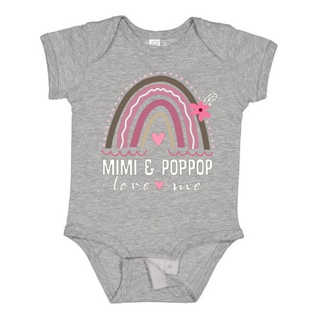 

Inktastic Mimi and PopPop Love Me Rainbow Gift Baby Girl Bodysuit
