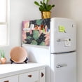 thumbnail image 6 of Black Cat with CactusWasher and Dryer Covers Dust-Proof and Oil Resistant Fridge Cover with 4 Storage Pockets Washing Machine Top Cover for Laundry Kitchen Home 51.2 x 22 In, 6 of 6
