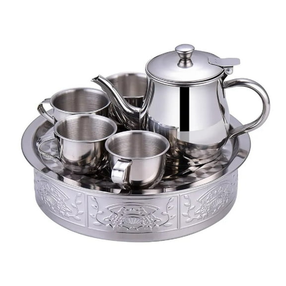 Portable Small Stainless Steel Tea Set, Complete Set Of Drop Resistant And Scald Resistant Tea Set, mini Tea Set