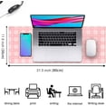 thumbnail image 2 of Pink Minimalist Gingham Floral Desk Mat Gaming Mouse Pad Large Cute Pastel Desk Pad Deskmat Kawaii, Women Office Desk Cover Mat, Laptop Computer Keyboard Mat Mousepad Desk Accessories 31.5"x11.8", 2 of 6