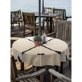 thumbnail image 2 of Outdoor Tablecloth with Umbrella Hole Zipper Beige Ombre Round Tablecloth 60" Waterproof Outside Table Cloth Black Hockey Sticks Minimalist Style Patio Table Cover Tablecloths for Picnic Party, 2 of 8