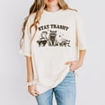 thumbnail image 4 of Stay Trashy Funny Raccoon Graphic T-Shirt Ivory Shirt Adult X-Large, 4 of 5
