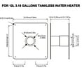 thumbnail image 2 of Dé à Coudre Mural en Acier Inoxydable de 2,36 Pieds' pour Chauffe-Eau Intérieur Dé à Coudre Mural en Acier Inoxydable pour Chauffe-Eau Intérieur Dé à Coudre Mural en Acier Inoxydable pour Chauffe-Eau Intérieur, 2 of 3