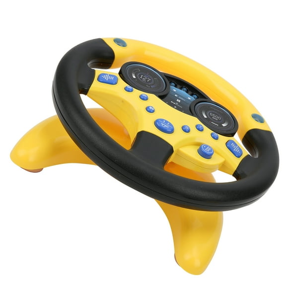 Simulation Steering Wheel, Simulated Driving Steering Wheel With Horn Buttons,  Light, Base, Steering Wheel Toy For Car Backseat, Car Driving Toy For Children Kids 4 5 6 Years Old