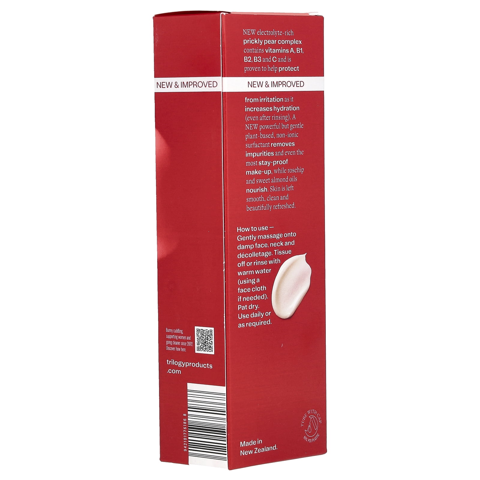 Trilogy Rosehip Cream Cleanser, 3.38 fl oz (100 ml)