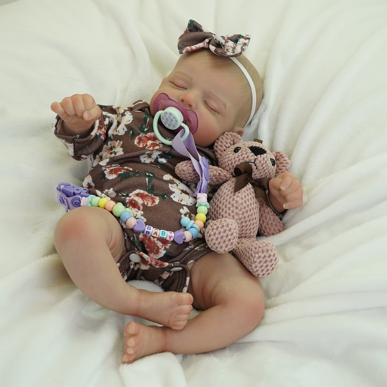Miaio 17-inch Poseable Reborn Baby Dolls, Newborn Baby Dolls Real Life Baby Dolls Kids for Age 3 +