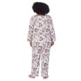 thumbnail image 5 of Aria Women's 100% Cotton 3/4 Sleeve V-Neck Top and Pant Pajama Set, 2pc Set, Sizes S-3X, 5 of 7